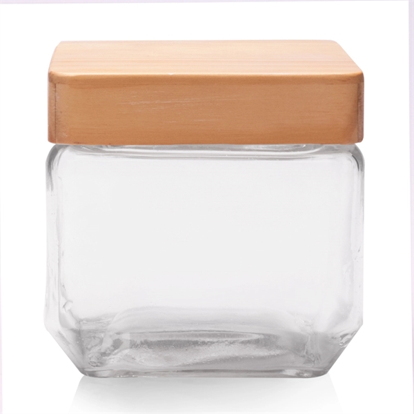 27 oz. Glass Candy Jars with Wooden Lid - 27 oz. Glass Candy Jars with Wooden Lid - Image 9 of 13