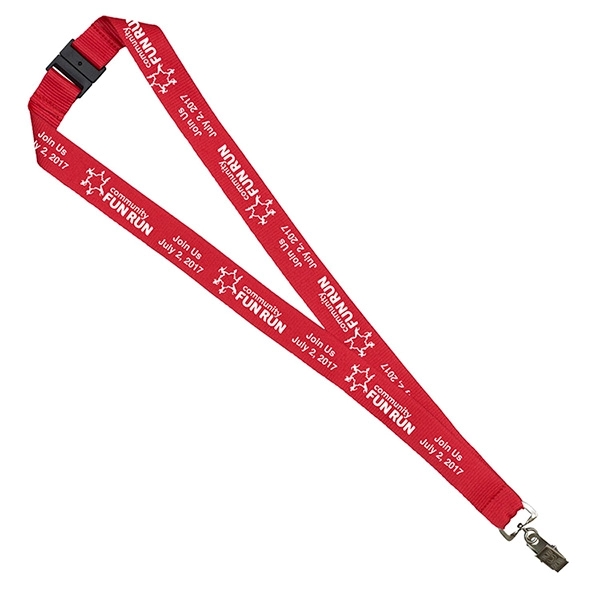 1" Silkscreen Lanyard with Breakaway Release - Domestic - 1" Silkscreen Lanyard with Breakaway Release - Domestic - Image 8 of 9
