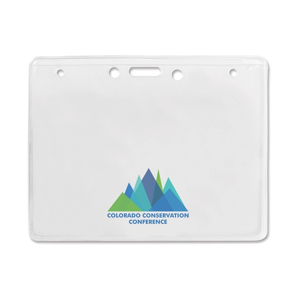 Horizontal Economy Grade Event-Size Vinyl Badge Holders - Horizontal Economy Grade Event-Size Vinyl Badge Holders - Image 2 of 2