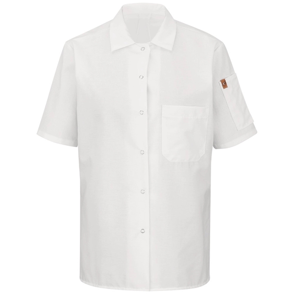 Red Kap Culinary - Women's Short Sleeve Cook Shirt with O... - Red Kap Culinary - Women's Short Sleeve Cook Shirt with O... - Image 2 of 2