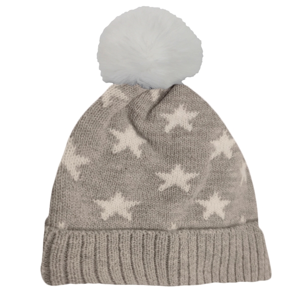 Star Pom Beanie - Star Pom Beanie - Image 3 of 6