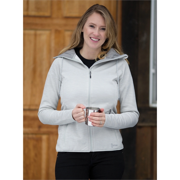 DRYFRAME® Ladies' Dry Tech Fleece Full Zip Hooded Jacket - DRYFRAME® Ladies' Dry Tech Fleece Full Zip Hooded Jacket - Image 3 of 4