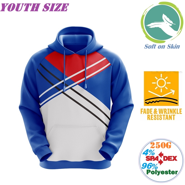 250G Fleece Youth Pullover Hoodies w/ 2 Pockets, Creaseproof - 250G Fleece Youth Pullover Hoodies w/ 2 Pockets, Creaseproof - Image 0 of 0