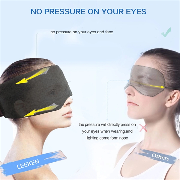 Light Blocking Cotton Sleep Eye Mask With Adjustable Strap - Light Blocking Cotton Sleep Eye Mask With Adjustable Strap - Image 2 of 4