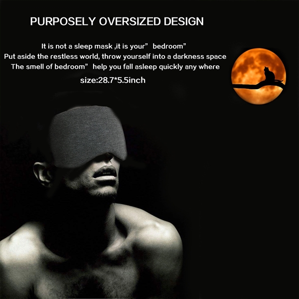 Light Blocking Cotton Sleep Eye Mask With Adjustable Strap - Light Blocking Cotton Sleep Eye Mask With Adjustable Strap - Image 3 of 4