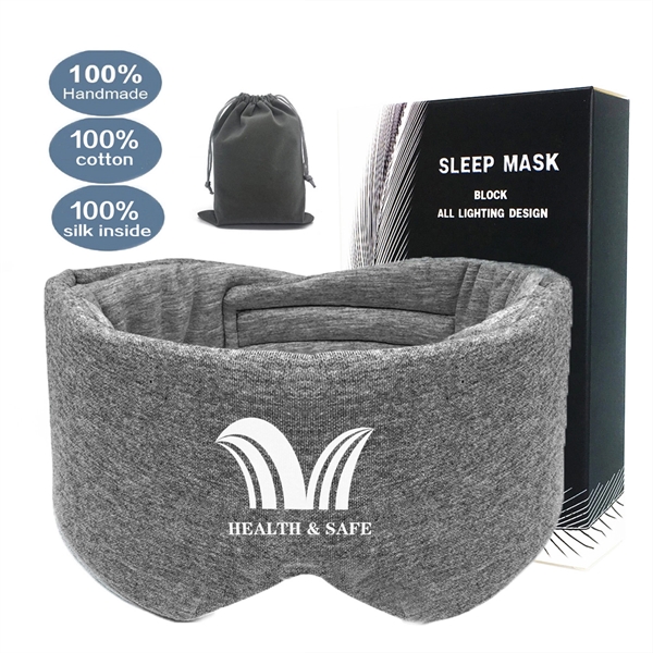 Light Blocking Cotton Sleep Eye Mask With Adjustable Strap - Light Blocking Cotton Sleep Eye Mask With Adjustable Strap - Image 0 of 4