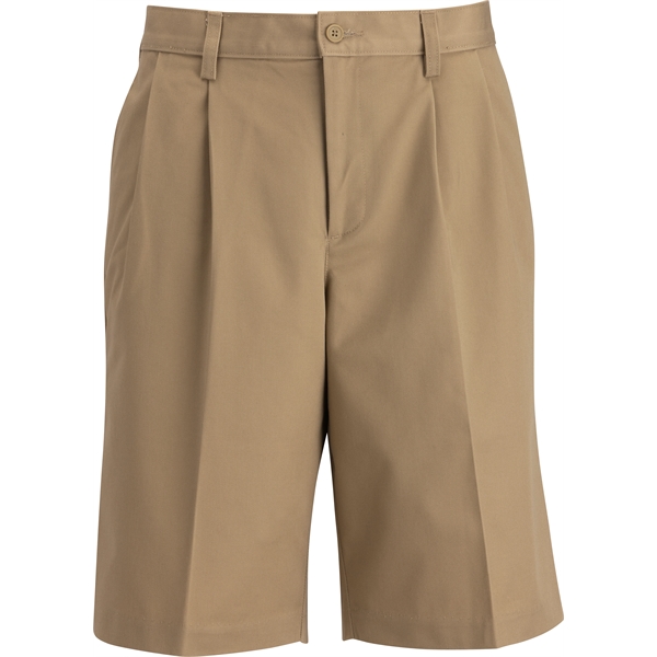 Mens Utility Chino Pleated Front Short - 11" Inseam