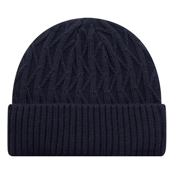 Acrylic, Cuff Toque, Jacquard Cable Knit - Acrylic, Cuff Toque, Jacquard Cable Knit - Image 4 of 7