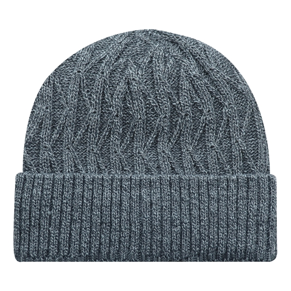 Acrylic, Cuff Toque, Jacquard Cable Knit - Acrylic, Cuff Toque, Jacquard Cable Knit - Image 3 of 7