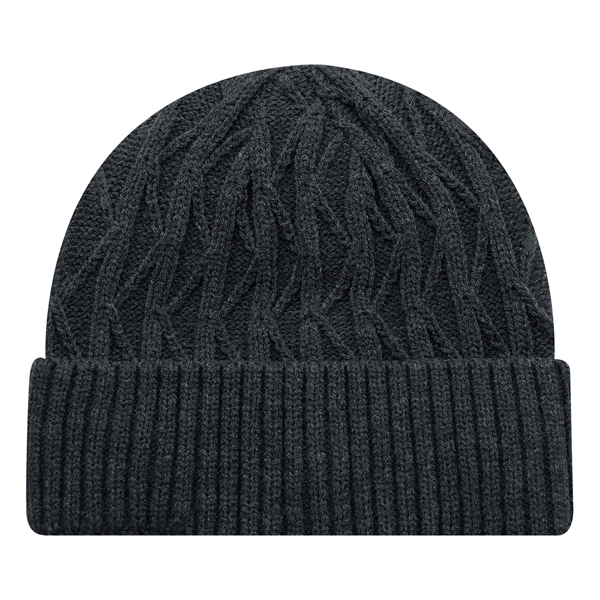 Acrylic, Cuff Toque, Jacquard Cable Knit - Acrylic, Cuff Toque, Jacquard Cable Knit - Image 2 of 7