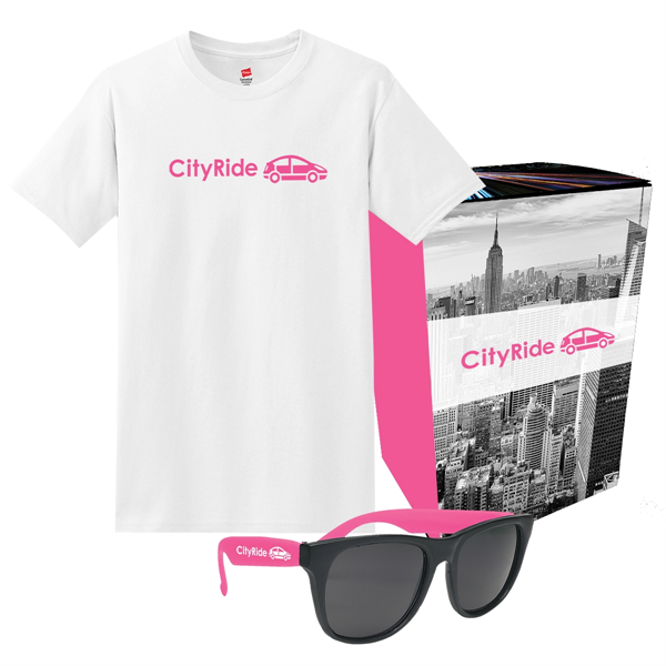 Hanes® T-Shirt And Sunglasses Combo Set With Custom Box - Hanes® T-Shirt And Sunglasses Combo Set With Custom Box - Image 0 of 0