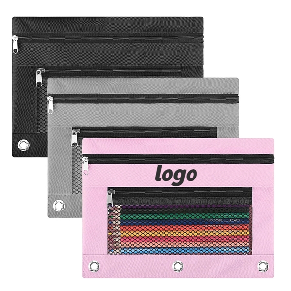 3 Ring Binder Pen Pouch - 3 Ring Binder Pen Pouch - Image 0 of 5