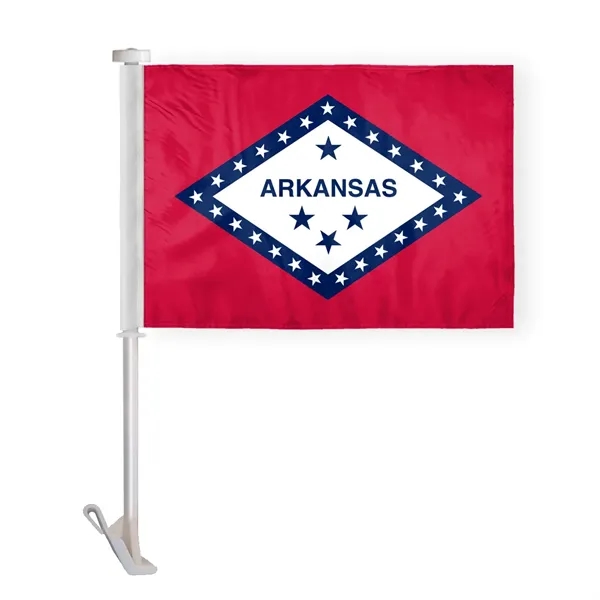 12"x16" & 10.5"x15" Arkansas Car Flags - 12"x16" & 10.5"x15" Arkansas Car Flags - Image 1 of 1
