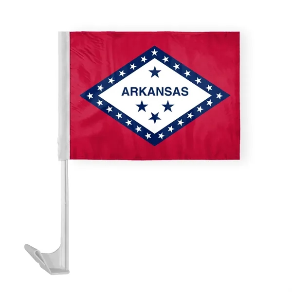 12"x16" & 10.5"x15" Arkansas Car Flags - 12"x16" & 10.5"x15" Arkansas Car Flags - Image 0 of 1