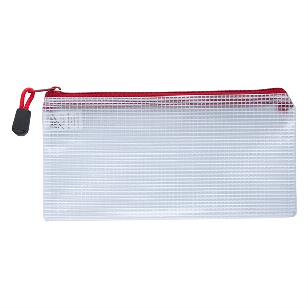 Clear Zippered Pencil Pouch - Clear Zippered Pencil Pouch - Image 6 of 8