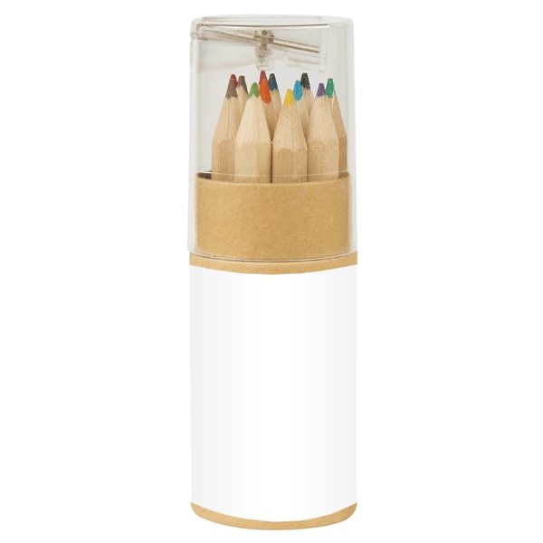 Custom 12-Piece Colored Pencil Set In Tube With Sharpener