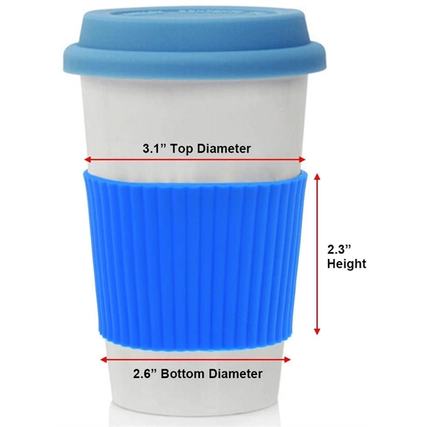 Heat-resistant Silicone Coffee Cup Sleeve - Heat-resistant Silicone Coffee Cup Sleeve - Image 1 of 2