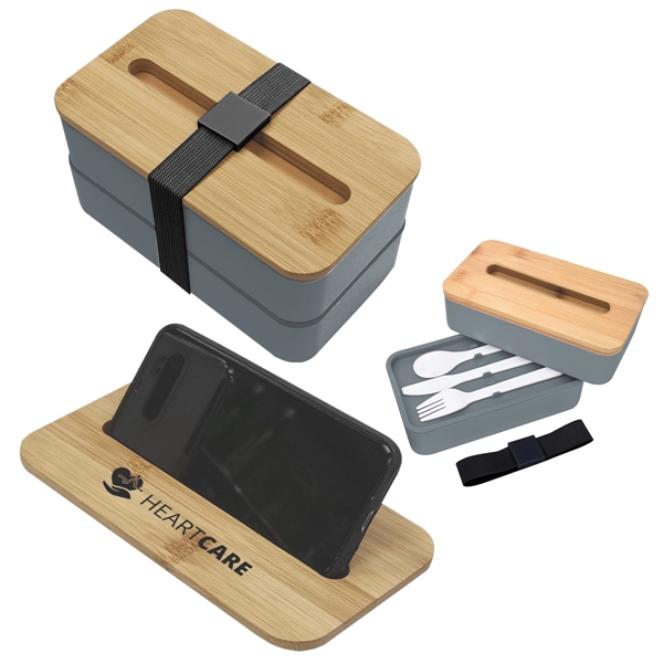 Stackable Bento Box With Phone Stand - Stackable Bento Box With Phone Stand - Image 9 of 19