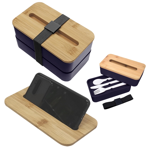 Stackable Bento Box With Phone Stand - Stackable Bento Box With Phone Stand - Image 13 of 19