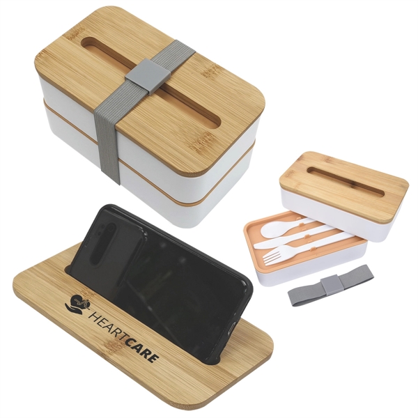 Stackable Bento Box With Phone Stand - Stackable Bento Box With Phone Stand - Image 18 of 19