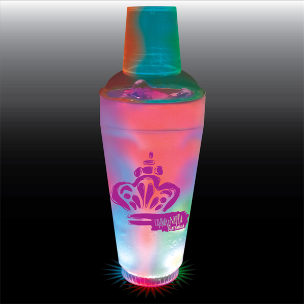 20 oz. Plastic 3 Light-Up Cocktail Shaker - 20 oz. Plastic 3 Light-Up Cocktail Shaker - Image 0 of 2