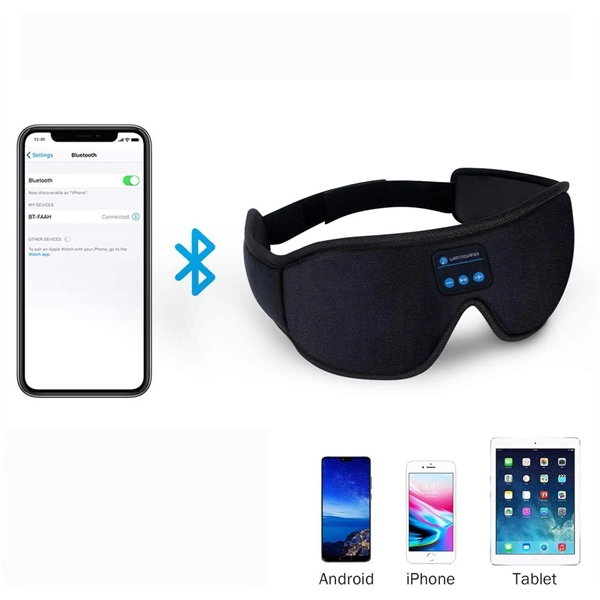 3D sleep eye mask with earphones - 3D sleep eye mask with earphones - Image 1 of 3
