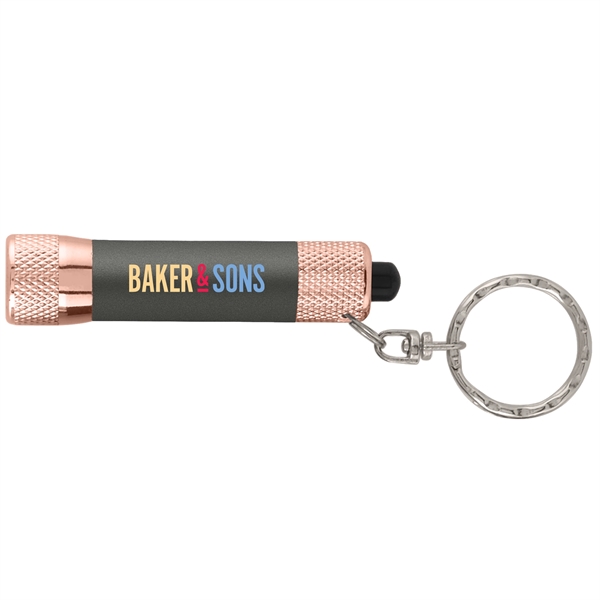 Chroma Softy Rose Gold Metallic- LED Flashlight with Keyring - Chroma Softy Rose Gold Metallic- LED Flashlight with Keyring - Image 1 of 3