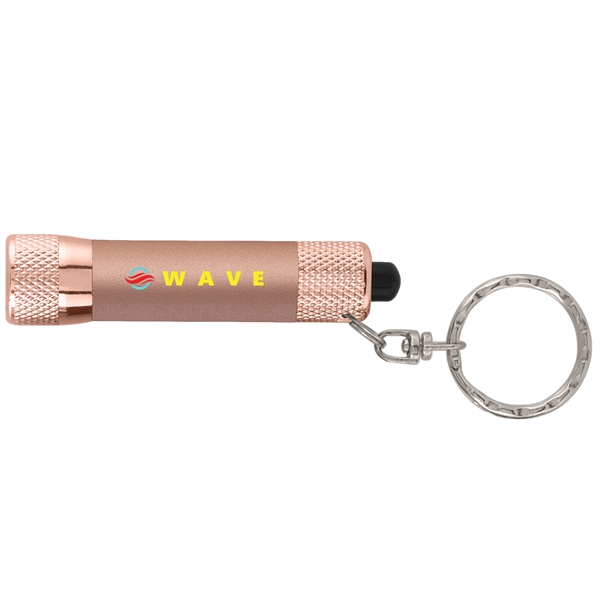 Chroma Softy Rose Gold Metallic- LED Flashlight with Keyring - Chroma Softy Rose Gold Metallic- LED Flashlight with Keyring - Image 2 of 3