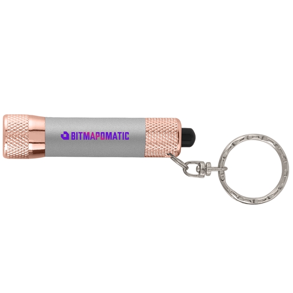 Chroma Softy Rose Gold Metallic- LED Flashlight with Keyring - Chroma Softy Rose Gold Metallic- LED Flashlight with Keyring - Image 3 of 3