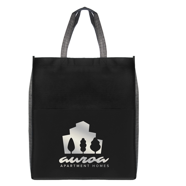 Rome-Non-Woven Tote Bag with 210D Pocket - Metallic imprint - Rome-Non-Woven Tote Bag with 210D Pocket - Metallic imprint - Image 2 of 3