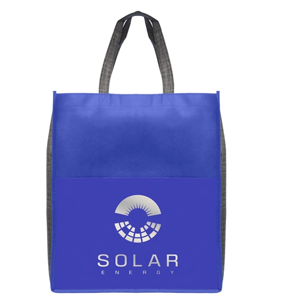 Rome-Non-Woven Tote Bag with 210D Pocket - Metallic imprint - Rome-Non-Woven Tote Bag with 210D Pocket - Metallic imprint - Image 1 of 3