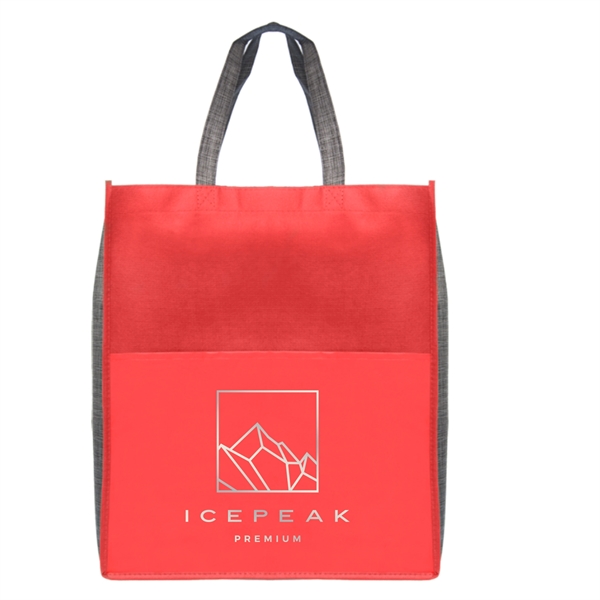 Rome-Non-Woven Tote Bag with 210D Pocket - Metallic imprint - Rome-Non-Woven Tote Bag with 210D Pocket - Metallic imprint - Image 3 of 3