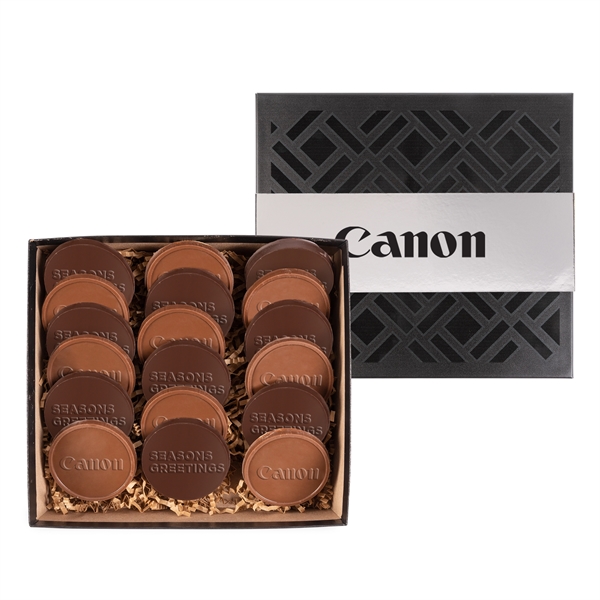 18 Round Chocolate Cookies Gift Box