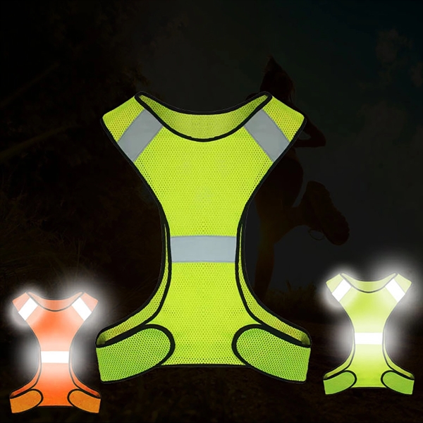 Reflective Safety Vest For Night Sports - Reflective Safety Vest For Night Sports - Image 3 of 4