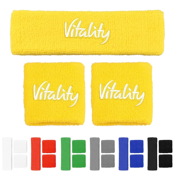 Terry Sweat Head & Wrist Band Set - Terry Sweat Head & Wrist Band Set - Image 0 of 1