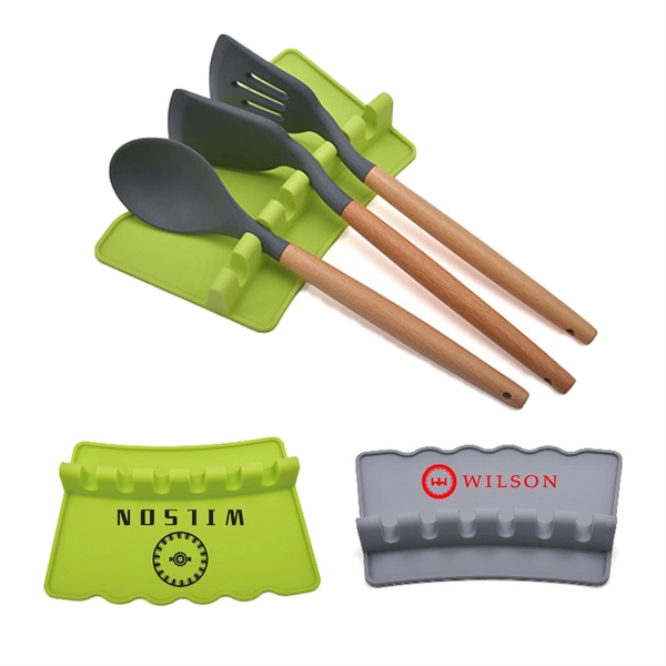 Kitchen Silicone Utensil Rest With Drip Pad - Kitchen Silicone Utensil Rest With Drip Pad - Image 0 of 0
