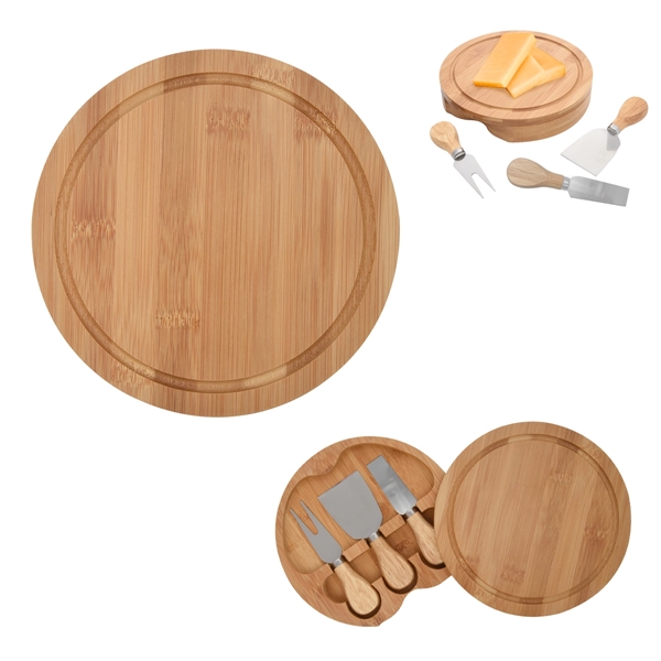 3-Piece Bamboo Cheese Server Kit - 3-Piece Bamboo Cheese Server Kit - Image 2 of 5