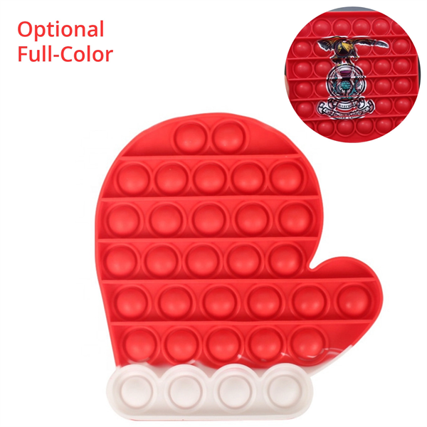 Santa Glove Pop It Fidget Toy - Optional Full-Color - Santa Glove Pop It Fidget Toy - Optional Full-Color - Image 0 of 3