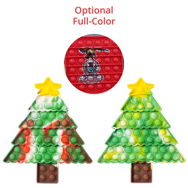 Christmas Tree Pop It Fidget Toy - Optional Full-Color - Christmas Tree Pop It Fidget Toy - Optional Full-Color - Image 0 of 4