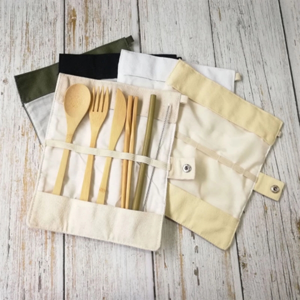 Solid colour Portable cutlery 6-piece set - Solid colour Portable cutlery 6-piece set - Image 2 of 3