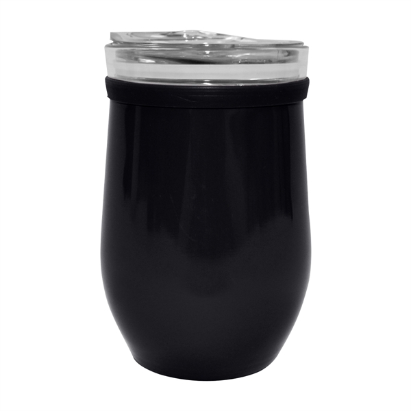 8 Oz. Glass And Stainless Steel Wine Tumbler - 8 Oz. Glass And Stainless Steel Wine Tumbler - Image 1 of 15