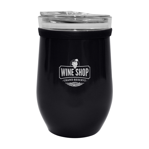 8 Oz. Glass And Stainless Steel Wine Tumbler - 8 Oz. Glass And Stainless Steel Wine Tumbler - Image 2 of 15