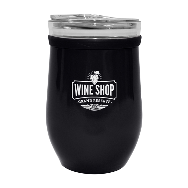 8 Oz. Glass And Stainless Steel Wine Tumbler - 8 Oz. Glass And Stainless Steel Wine Tumbler - Image 3 of 15