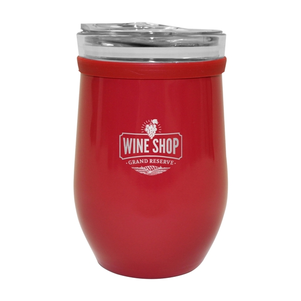 8 Oz. Glass And Stainless Steel Wine Tumbler - 8 Oz. Glass And Stainless Steel Wine Tumbler - Image 8 of 15