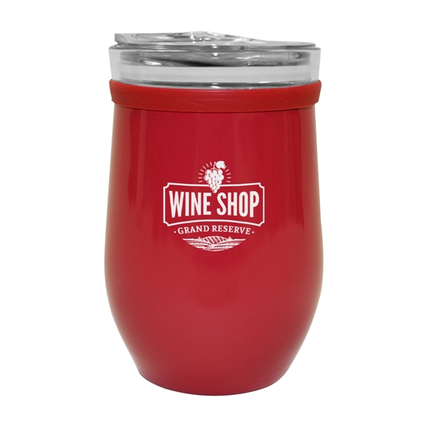 8 Oz. Glass And Stainless Steel Wine Tumbler - 8 Oz. Glass And Stainless Steel Wine Tumbler - Image 9 of 15