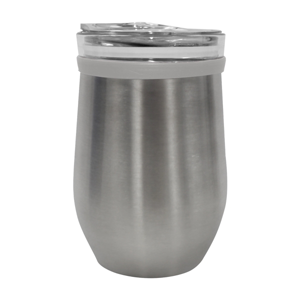 8 Oz. Glass And Stainless Steel Wine Tumbler - 8 Oz. Glass And Stainless Steel Wine Tumbler - Image 10 of 15