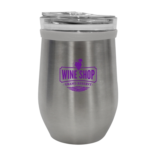 8 Oz. Glass And Stainless Steel Wine Tumbler - 8 Oz. Glass And Stainless Steel Wine Tumbler - Image 12 of 15