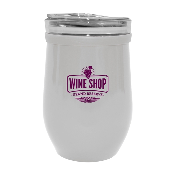 8 Oz. Glass And Stainless Steel Wine Tumbler - 8 Oz. Glass And Stainless Steel Wine Tumbler - Image 15 of 15