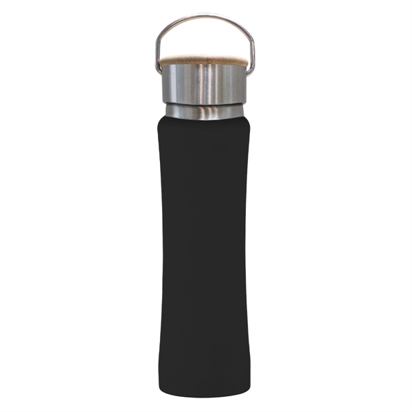 25 Oz. Hampton Stainless Steel Bottle With Bamboo Lid - 25 Oz. Hampton Stainless Steel Bottle With Bamboo Lid - Image 2 of 6