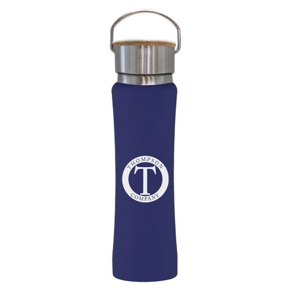 25 Oz. Hampton Stainless Steel Bottle With Bamboo Lid - 25 Oz. Hampton Stainless Steel Bottle With Bamboo Lid - Image 6 of 6